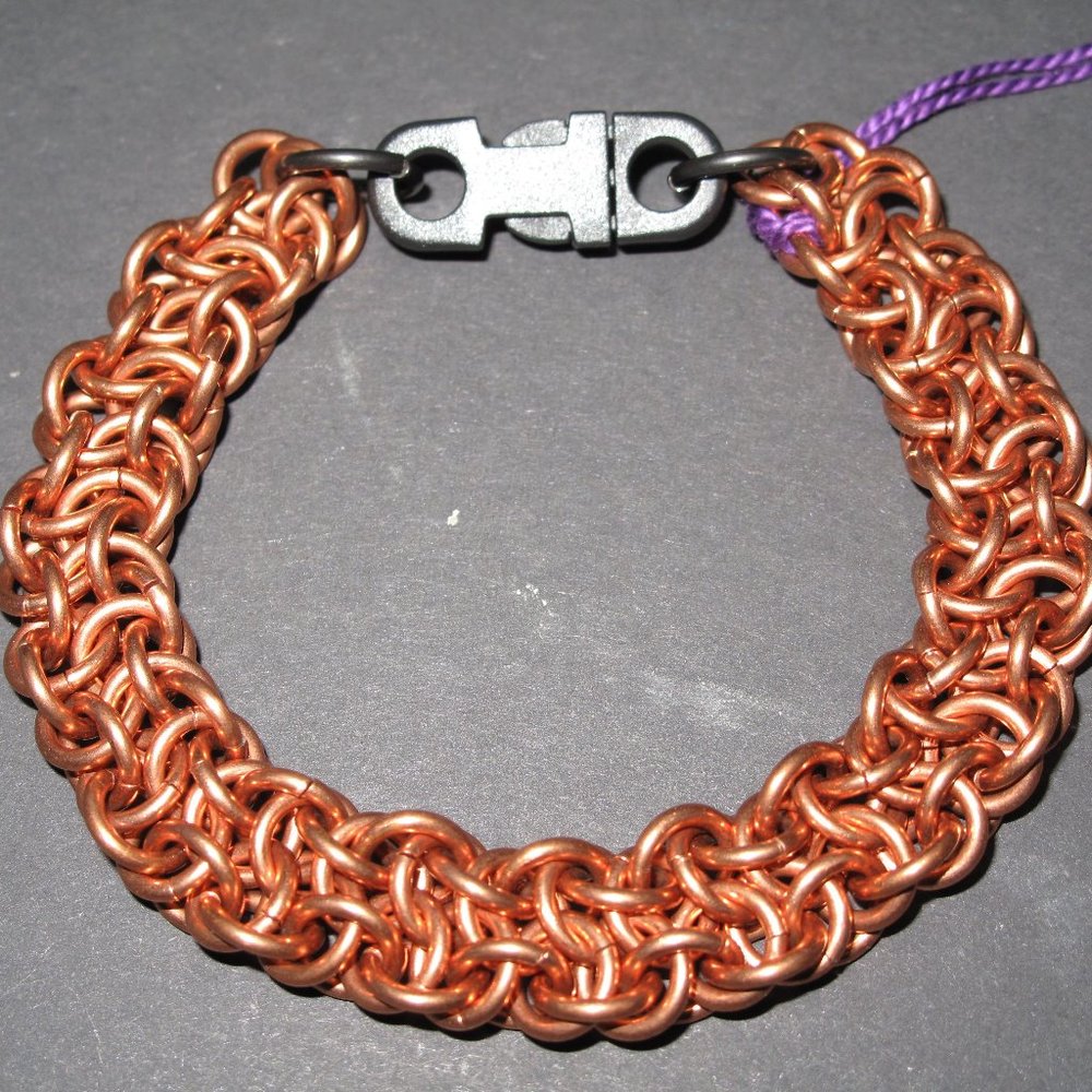 COPPER CHAINMAIL BRACELET - VIPER BERUS WEAVE